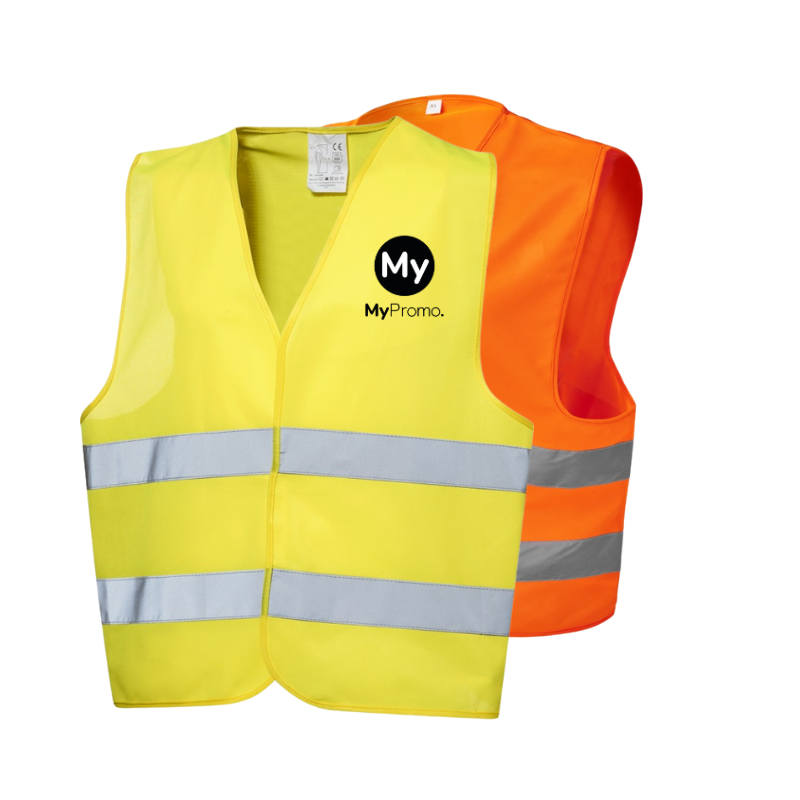 Gilet de sécurité | Polyester | XL | Avec pochette | Pour usage professionnel | Conforme à la réglementation de l’UE